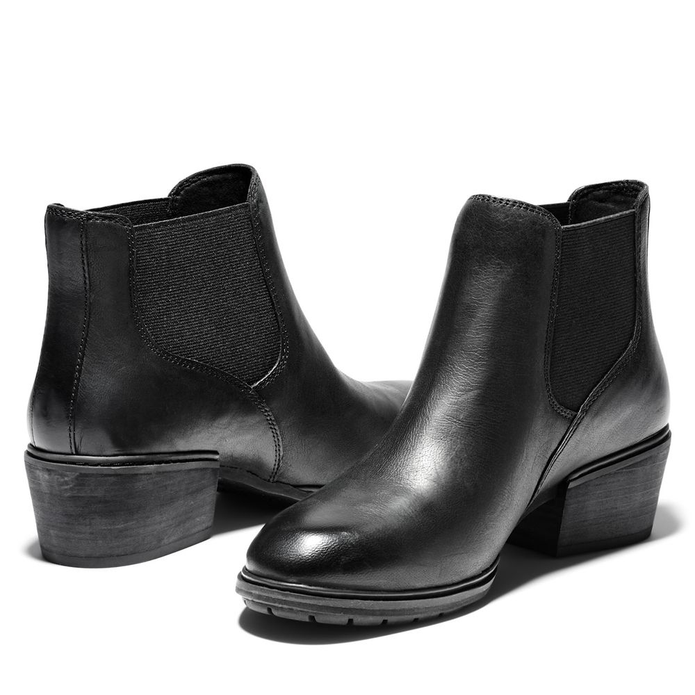 Botas Chelsea Feminino - Timberland Sutherlin Bay Baixo - BKUCW9546 - Pretas